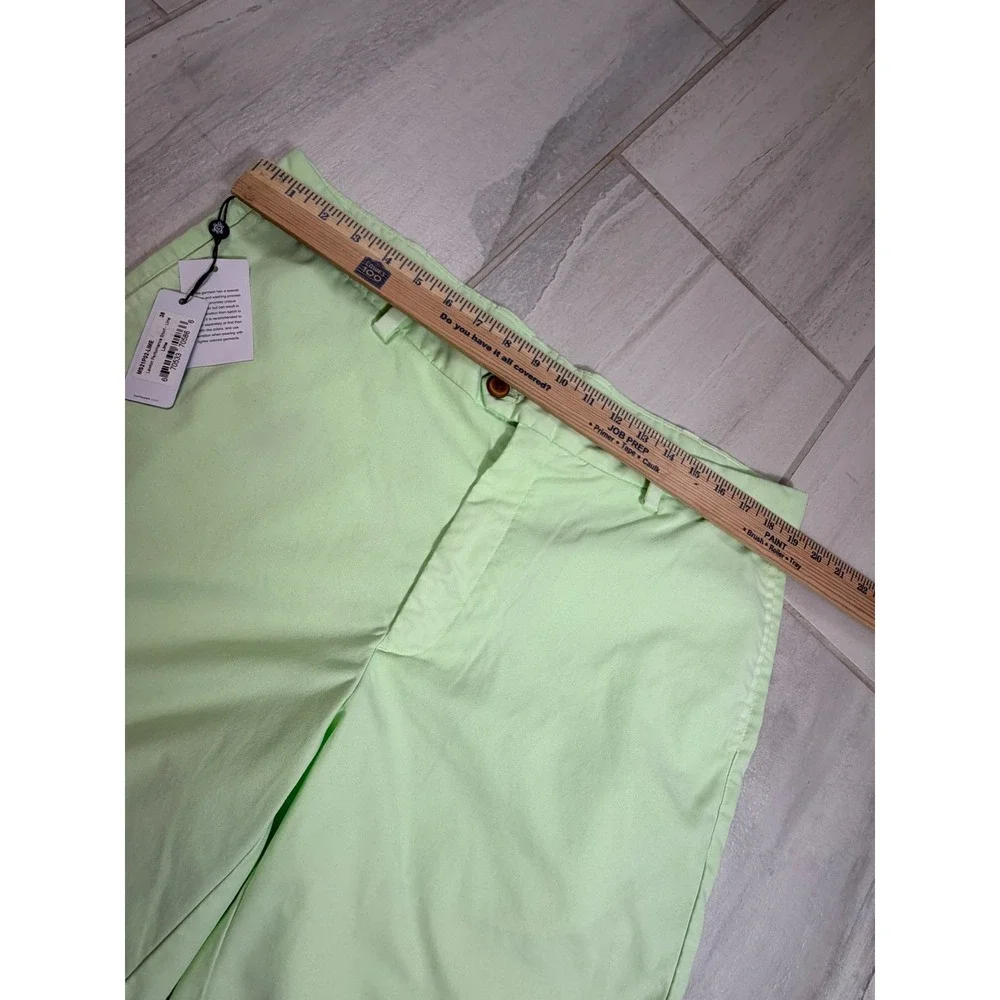 Turtleson Lawton Performance Shorts Mens 38 Lime Green Golf MS21P02-LIME NWT